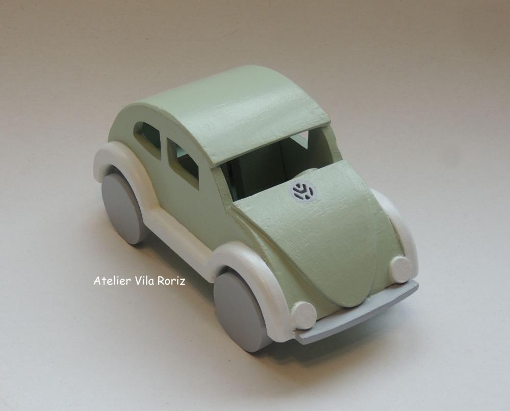 Adorno Fusca 3d  Verde, Cinza e Branco