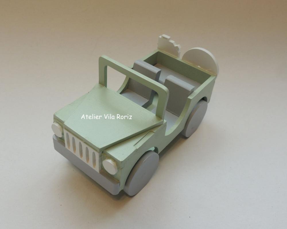 Adorno Jeep 3d Verde e Cinza