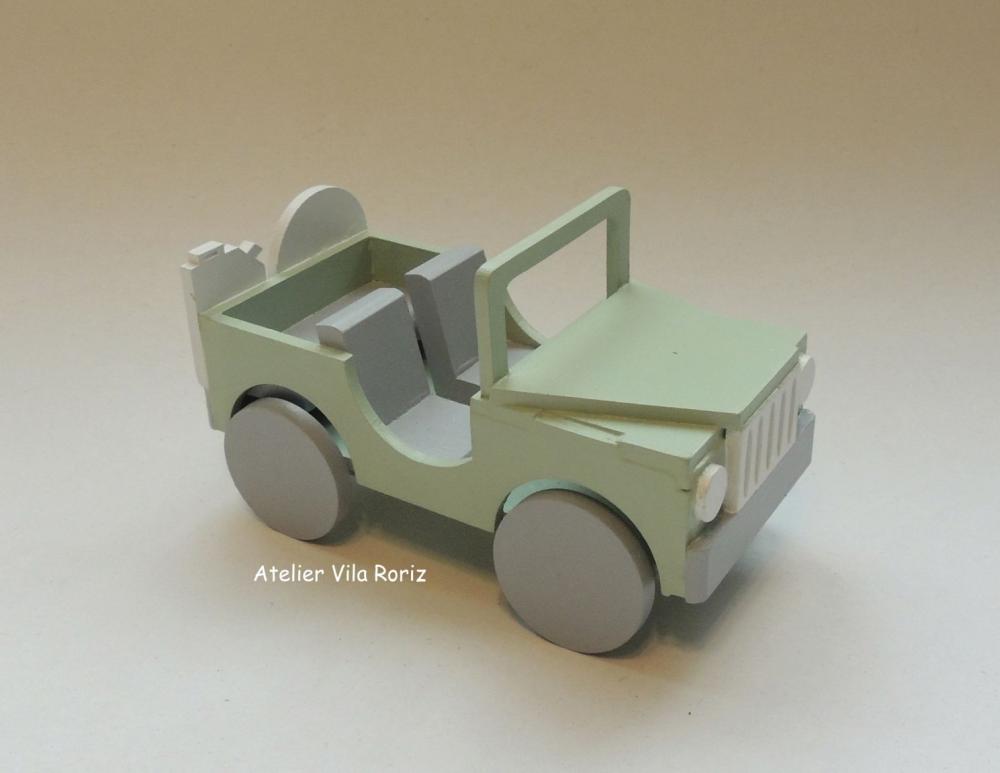 Adorno Jeep 3d Verde e Cinza