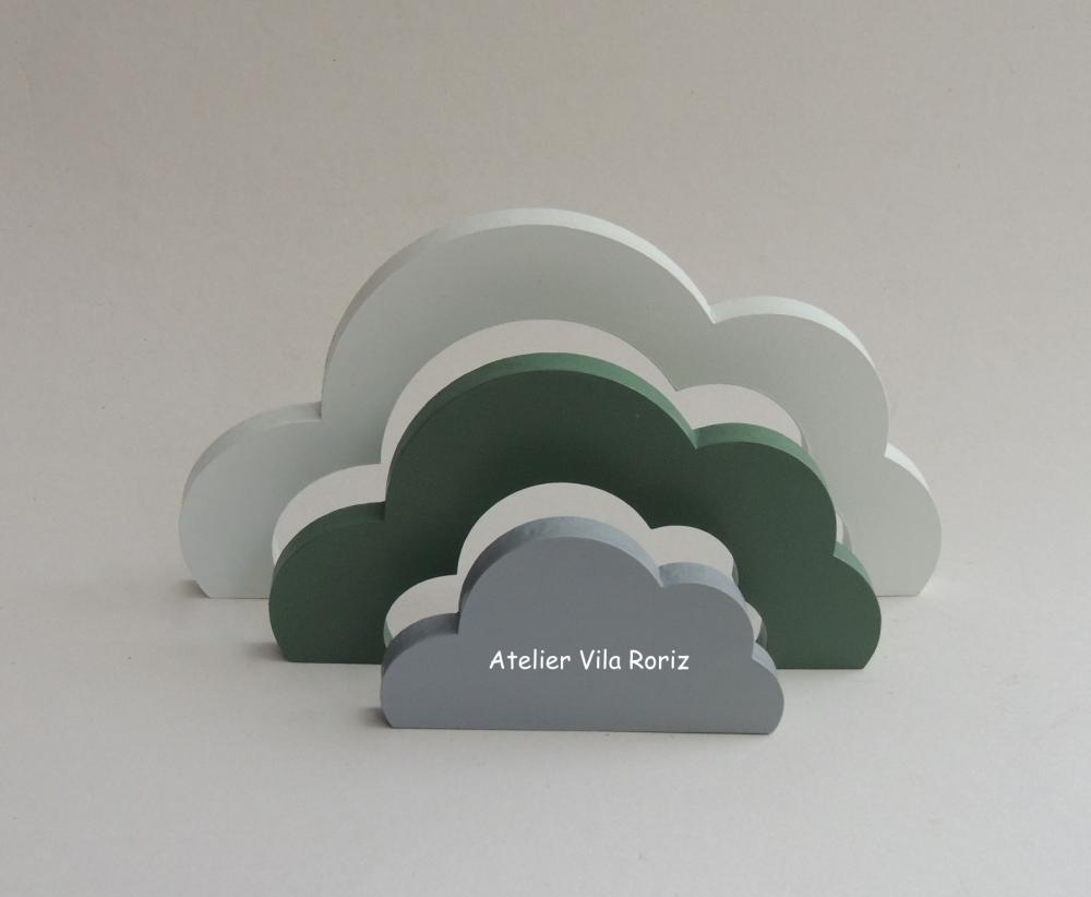 Kit Adornos: Balão 3d, Letra Inicial e Arco-íris Nuvem Verde