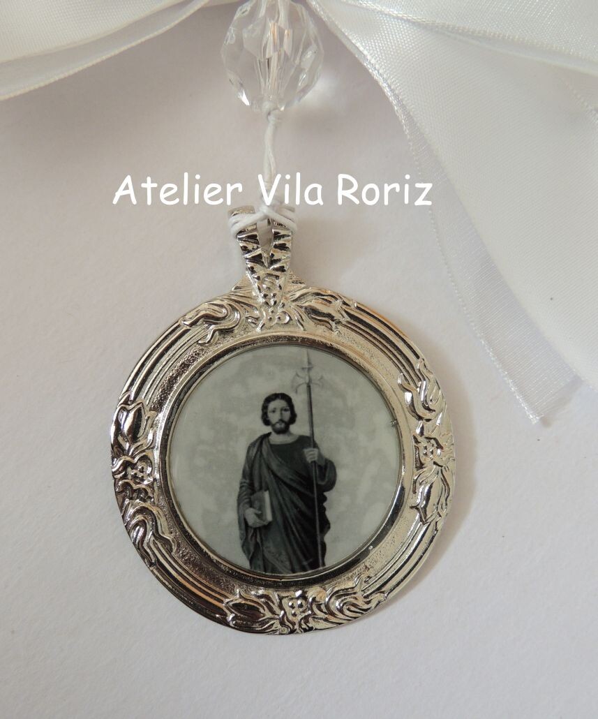 Medalhão de Berço Redondo São Judas Tadeu