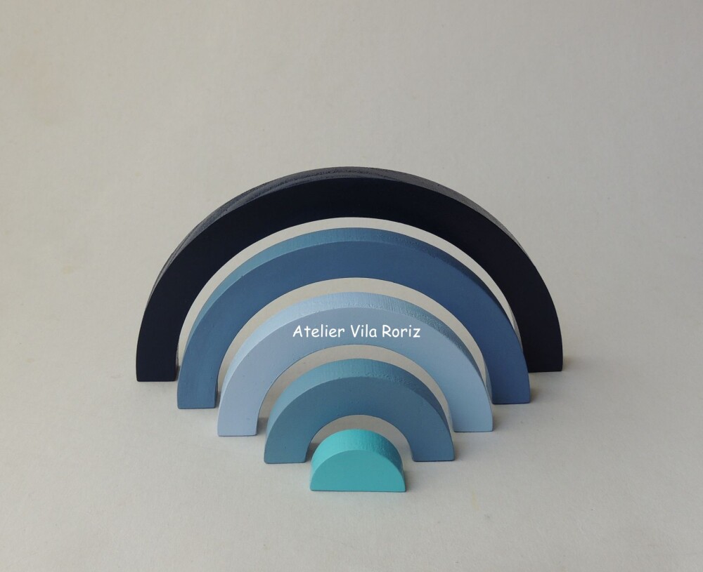 Adorno Arco-íris Tons de Azul