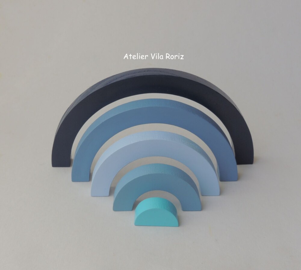 Adorno Arco-íris Tons de Azul