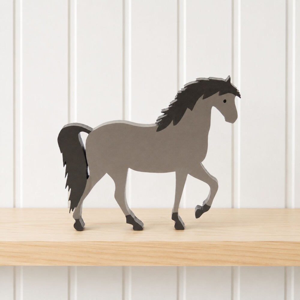 Adorno Cavalo em Madeira