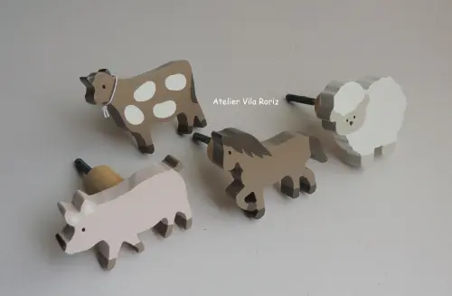 kit 4 Gancho Cabideiro Fazendinha 01