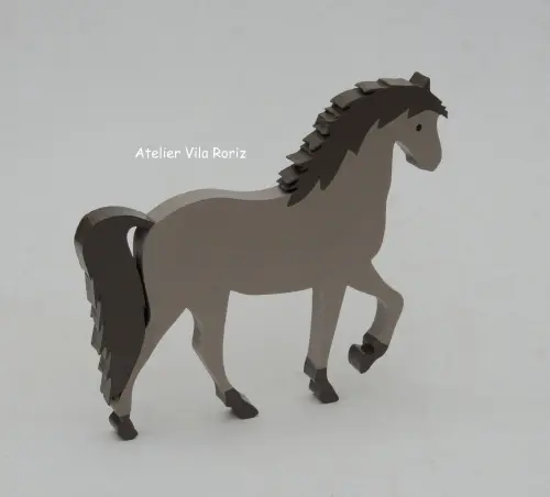 Adorno Cavalo em Madeira