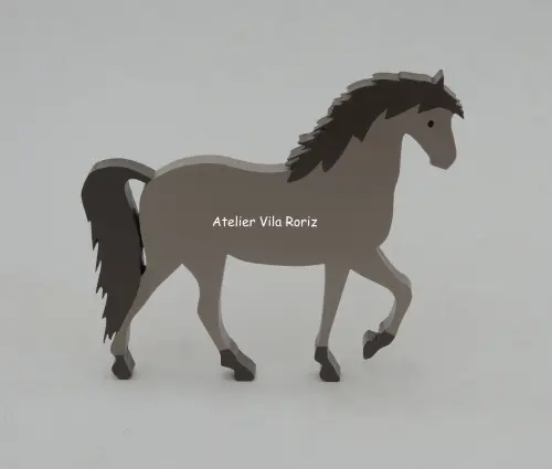 Adorno Cavalo em Madeira