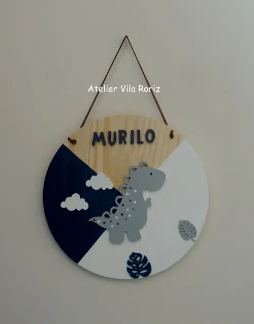Porta Maternidade Placa Dinossouro B