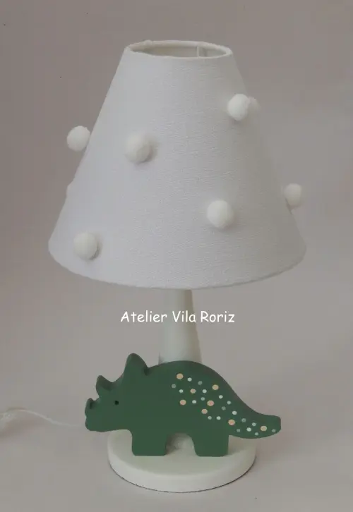 Abajur Madeira Dinossauro Modelo D