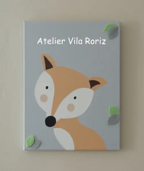 Quadro Pintado à Mão Sob Tela 30x40 cm Safári (Valor Unitário