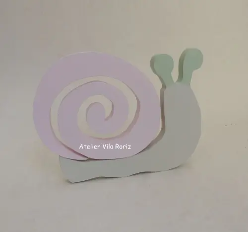 Adorno Madeira Caracol Duas Partes
