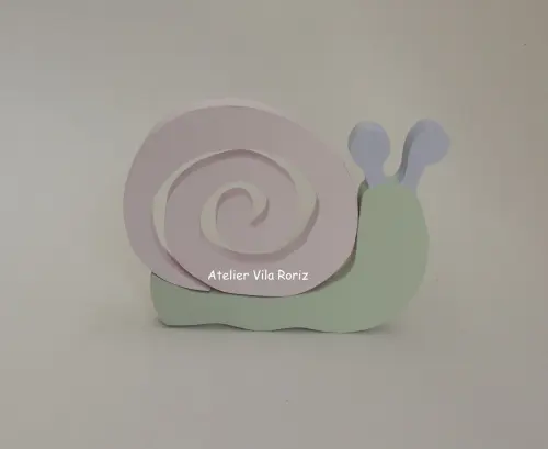Adorno Madeira Caracol Duas Partes