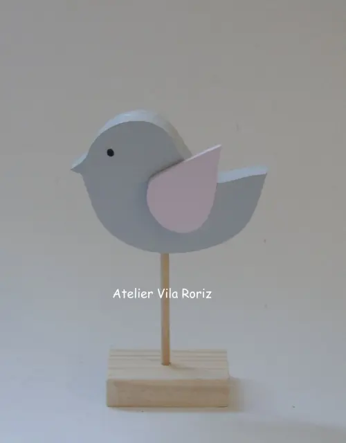 Adorno Passarinho Haste Pinus Colorida ( Valor Unitário)