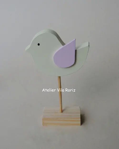 Adorno Passarinho Haste Pinus Colorida ( Valor Unitário)