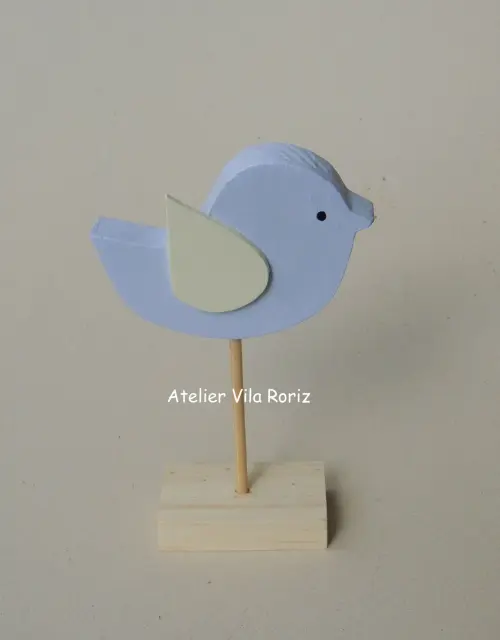 Adorno Passarinho Haste Pinus Colorida ( Valor Unitário)