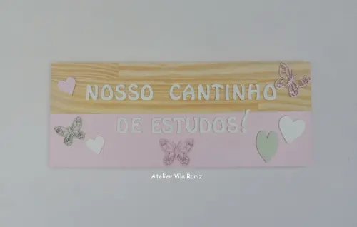 Placa Cantinho de Estudos