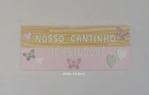 Placa Cantinho de Estudos