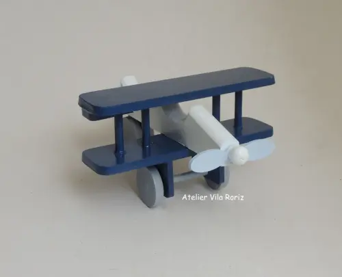 Adorno Avião 3d Marinho