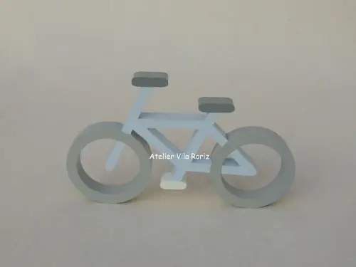 Adorno Madeira Bicicleta