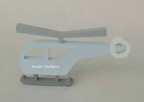 Adorno Madeira Helicóptero