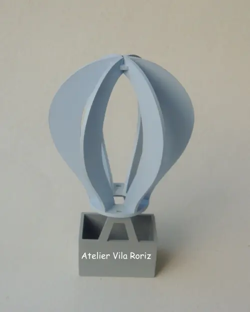 Kit Adornos: Avião 3d e Balão 3d azul e Cinza