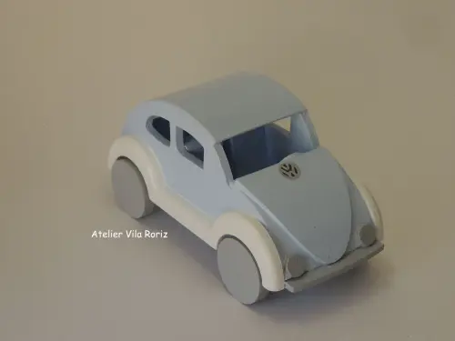 Adorno Fusca 3d  Azul, Cinza e Branco!