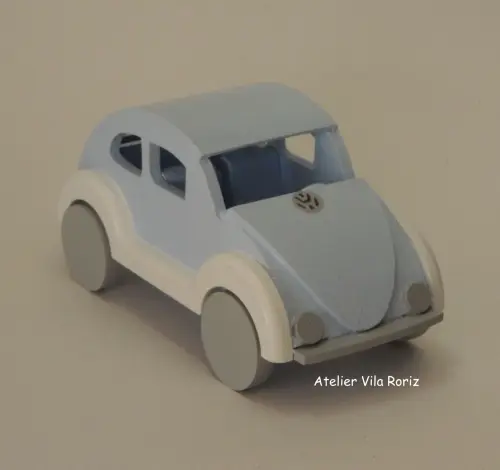 Adorno Fusca 3d  Azul, Cinza e Branco!