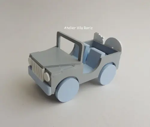 Adorno Jeep 3d Cinza e Azul!!