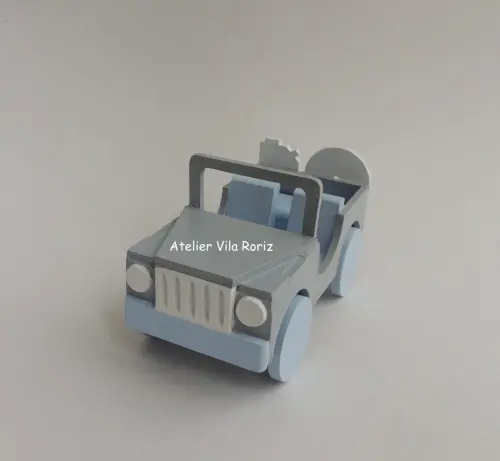 Adorno Jeep 3d Cinza e Azul!!
