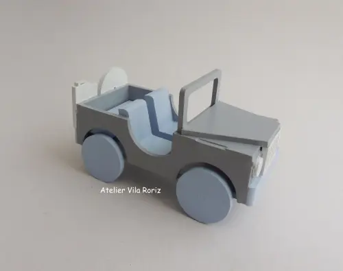 Adorno Jeep 3d Cinza e Azul!!