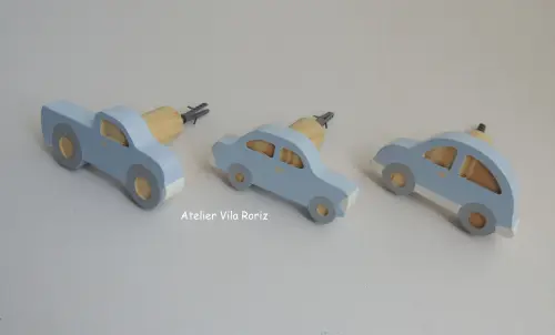 kit 3 Ganchos Cabideiros Transportes Azul