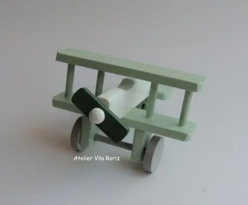 Kit Adornos: Avião 3d e Balão Tons de Verde