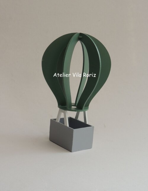 Kit Adornos: Balão 3d, Nuvem Arcos e Letra 15 cm Tons de Verde e