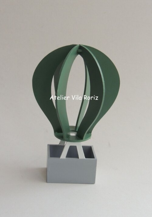 Kit Adornos: Balão 3d, Nuvem Arcos e Letra 15 cm Tons de Verde e