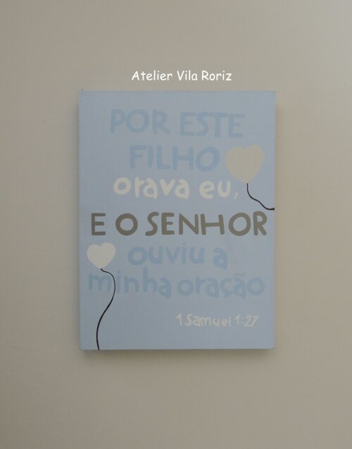 Kit Quadros Telas Pintadas à Mão Ovelhas e Versículo