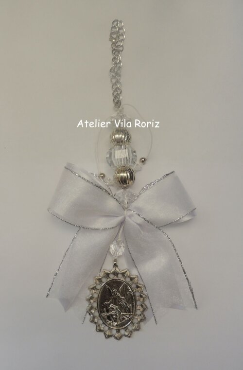 Medalhão de Berço Oval Anjo da Guarda
