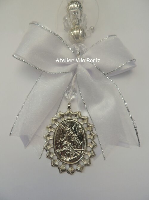 Medalhão de Berço Oval Anjo da Guarda