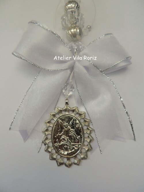 Medalhão de Berço Oval Anjo da Guarda