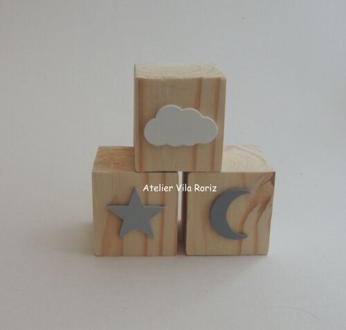 Kit Adornos: Nuvem Arcos e Letra Inicial 15 cm
