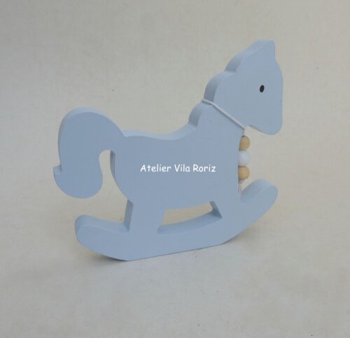 Adorno Madeira Cavalo de Balanço P