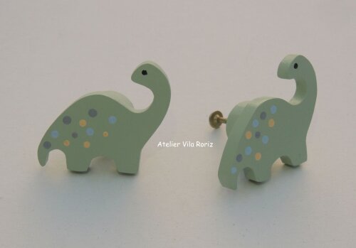 Puxadores de Gaveta Dinossauro Verde