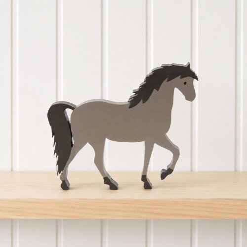 Adorno Cavalo em Madeira