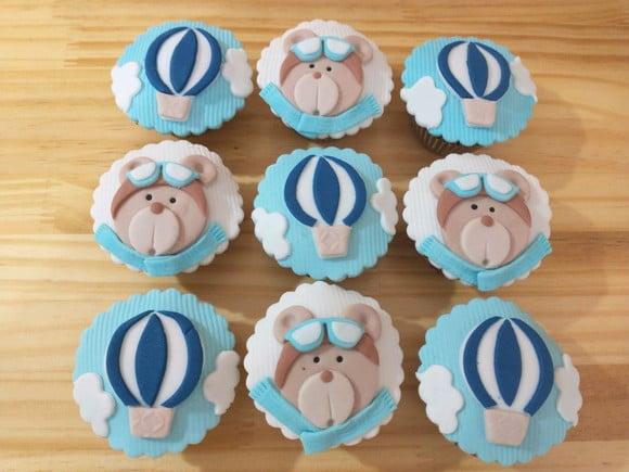 Pão de mel pequeno tema Urso Aviador