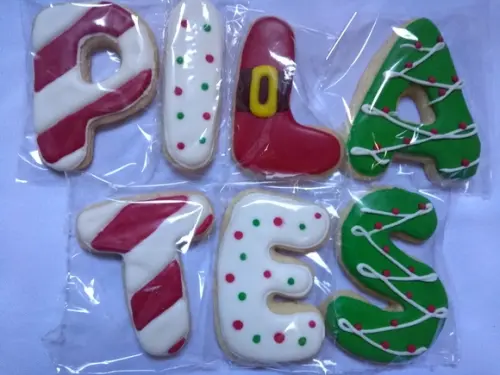 Biscoito Letras Natal