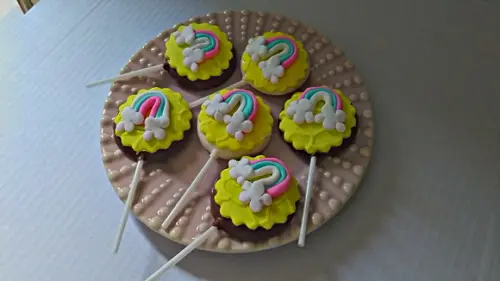 Pirulito de chocolate chuva de amor