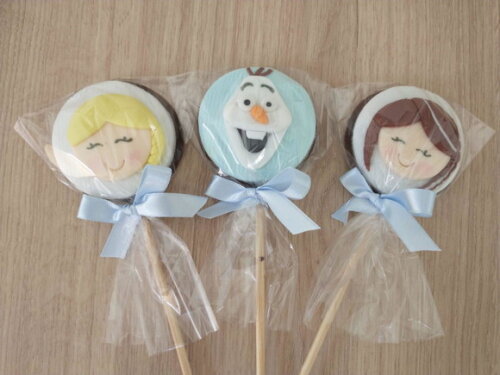 50 Unidades Pirulito de Chocolate Frozen