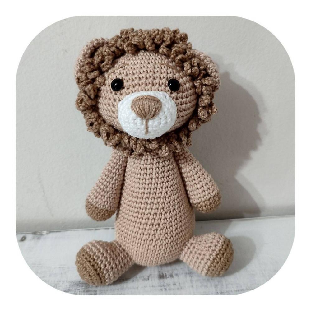 Leão Amigurumi Safari 20 cm
