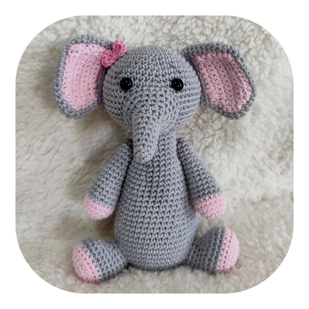 Elefante Amigurumi Safari 20 cm