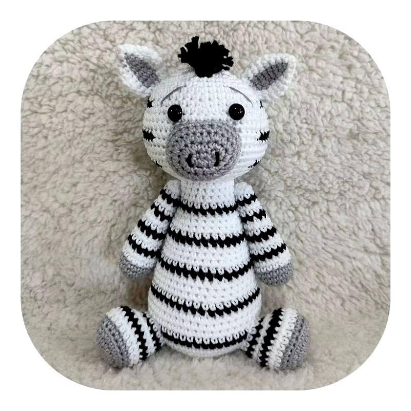 Zebra Amigurumi Safari 20 cm
