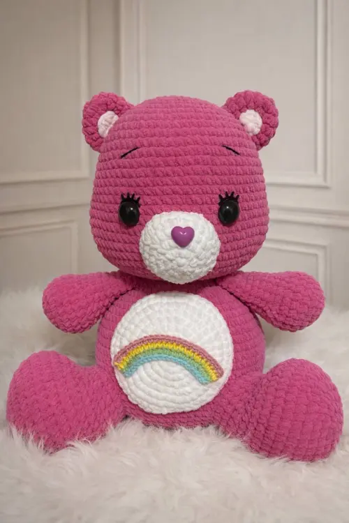 Ursinho Carinhoso Amigurumi Chenille